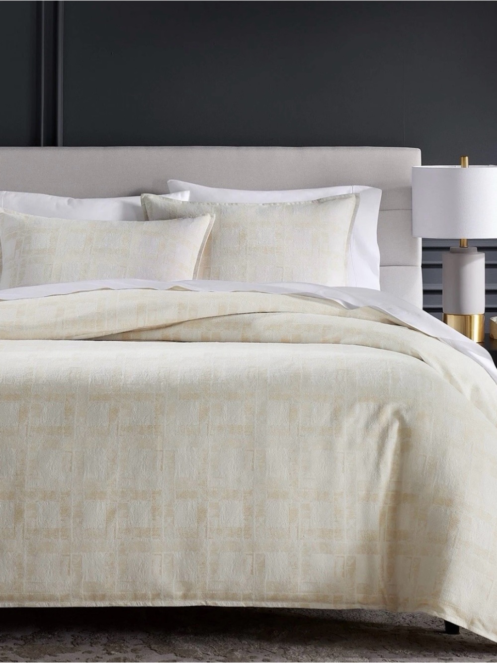 Hotel Collection Cream Textured Comforter Set - Picture 2 of 13